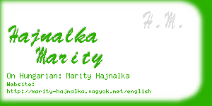 hajnalka marity business card